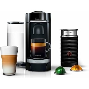 Nespresso VertuoPlus Deluxe Coffee and Espresso Machine by De'Longhi with Milk Frother