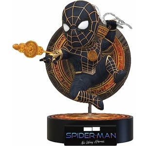 Beast Kingdom No Way Home: Spider-Man Black & Gold Suit EA-041 Egg Attack Statue Figure Multicolor 野獸國 蜘蛛人公仔
