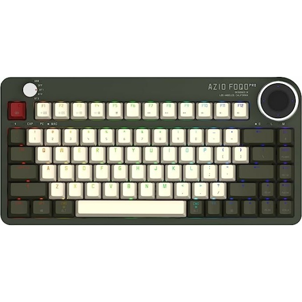 Azio FOQO Pro Wireless BT5/USB PC & Mac Hot-Swappable Keyboard 1