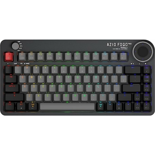 Azio FOQO Pro Wireless BT5/USB PC & Mac Hot-Swappable Keyboard 1