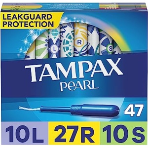 Tampax Pearl Multipack, Light/Regular/Super Absorbency, With Leakguard Braid, Unscented