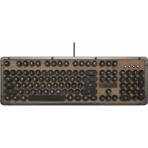 Azio Retro Classic USB Wired Vintage Backlit Mechanical Keyboard