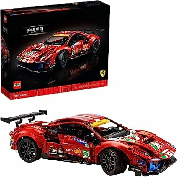 LEGO Technic Ferrari 488 GTE “AF Corse #51” 42125 - Champion GT Series Sports Race Car, Exclusive Collectible Model Kit, Collectors Set for Adults to Build 樂高 汽車模型 1
