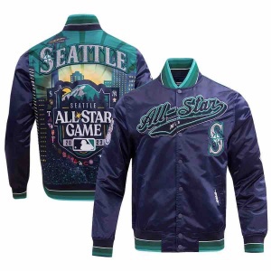 Men's Pro Standard Navy 2023 MLB All-Star Game Satin Full-Snap Jacket