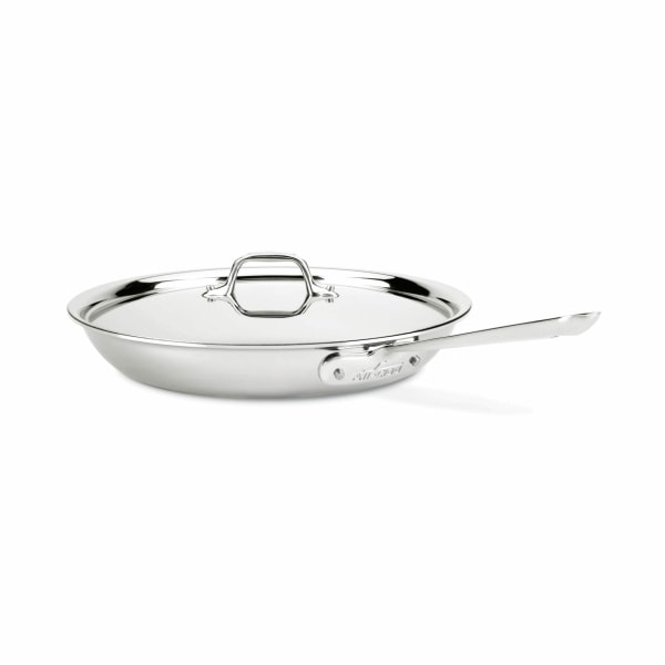 All-clad D3 Stainless 3-ply Bonded Cookware 10 inch Skillet with Lid 1
