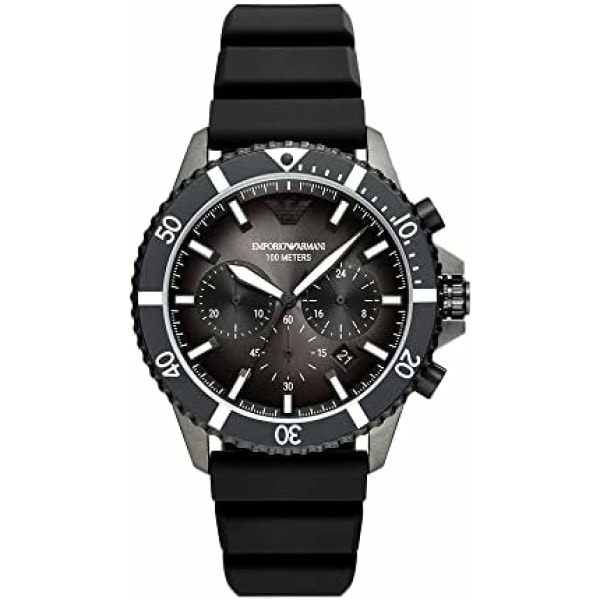 Emporio Armani Men's Chronograph Black Silicone Watch 男錶 1