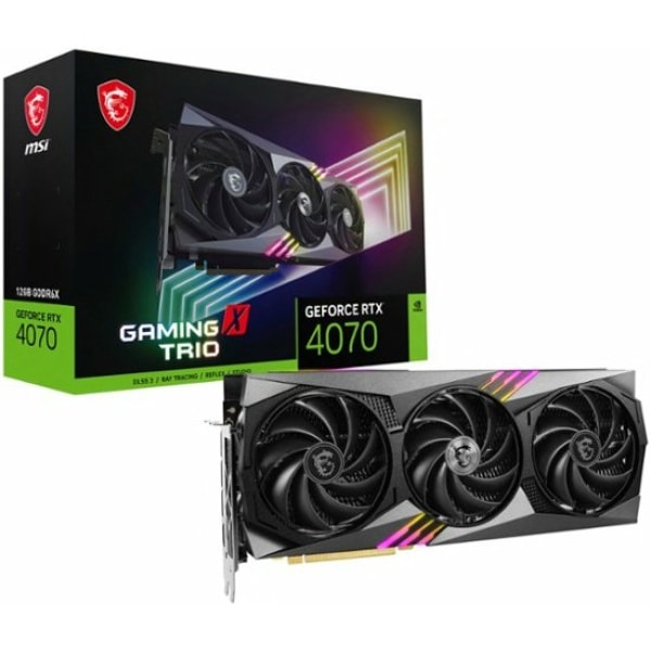 MSI NVIDIA GeForce RTX 4070 Gaming X Trio 12G 12GB DDR6X PCI Express 4.0 Graphics Card 微星 顯示卡 1