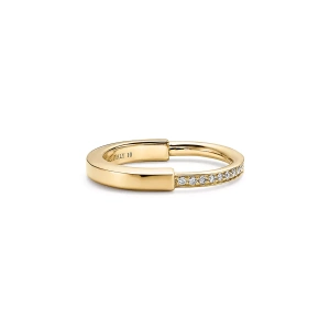 Tiffany Lock Ring in Yellow Gold with Diamonds