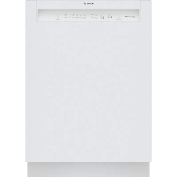 Bosch 100 Series 24 in. White Front Control Tall Tub Dishwasher with Hybrid Stainless Steel Tub, 50 dBA 洗碗機 1