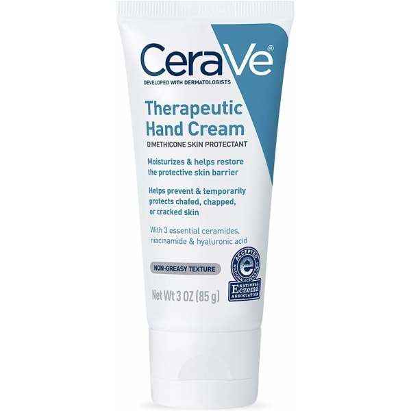 CeraVe Therapeutic Hand Cream for Dry Cracked Hands With Hyaluronic Acid and Niacinamide 1
