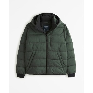 Abercrombie & Fitch Lightweight Hooded Puffer