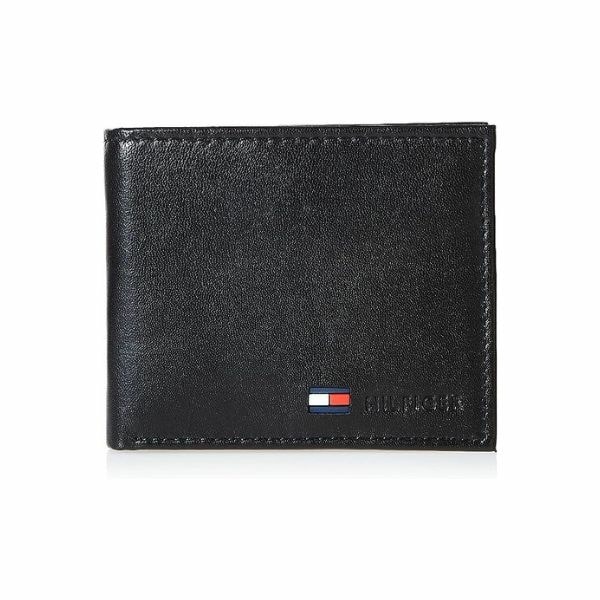 Tommy Hilfiger Men's Genuine Leather Slim Bifold Wallet with Coin Pocket 男用皮夾 1