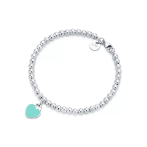 Tiffany Blue® Heart Tag Bead Bracelet 蒂芙尼 藍色琺瑯珠式手鏈