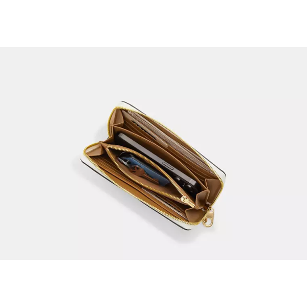 Coach Outlet Long Zip Around Wallet In Signature Canvas 長夾 3