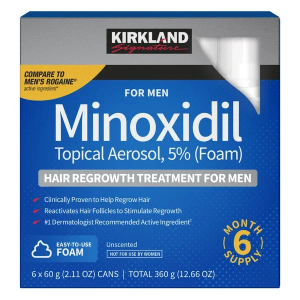 Kirkland Hair Regrowth 5% Minoxidil Foam for Men 男性生髮慕斯