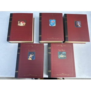 5 Piece Disney Storybook Christmas Ornament Box Set Lot