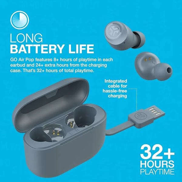 JLab Go Air Pop True Wireless Bluetooth Earbuds + Charging Case 真無線藍牙耳機 3