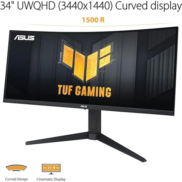 ASUS TUF Gaming 34” Ultra-Wide Curved HDR Monitor (VG34VQEL1A) 電競螢幕 2