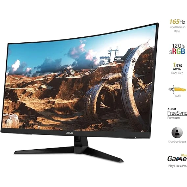 ASUS 32" 1080P 165Hz 1ms Curved Gaming Monitor with FreeSync 電競螢幕 2