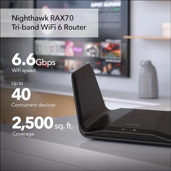 NETGEAR Nighthawk 8-Stream WiFi 6 Router (RAX70) 2