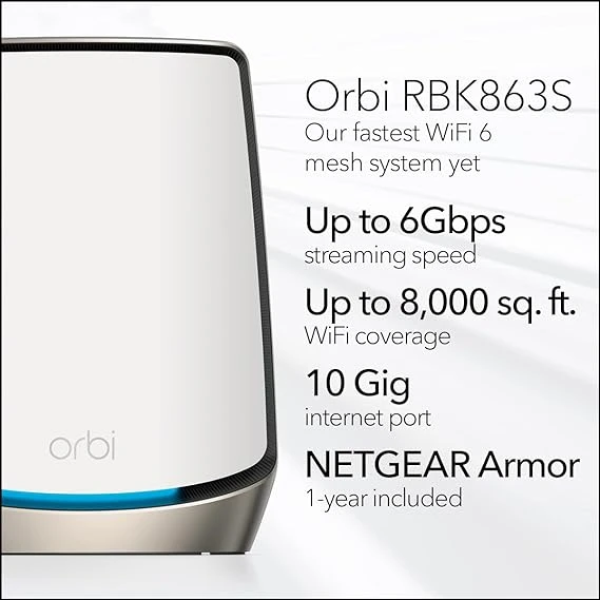 NETGEAR Orbi WiFi 6 Mesh System (RBK863S) 2