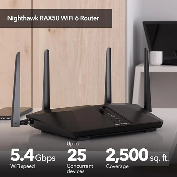 NETGEAR Nighthawk 6-Stream AX5400 WiFi 6 Router (RAX50) 2