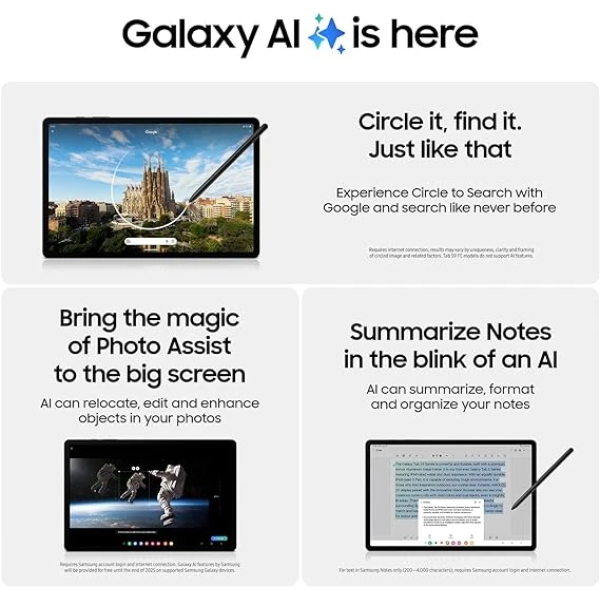 SAMSUNG Galaxy Tab S9 11” 256GB WiFi 7 Android AI Tablet 3