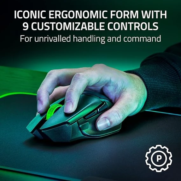Razer Basilisk V3 X HyperSpeed Customizable Wireless Gaming Mouse 巴塞利斯蛇 V3 X 速度版 無線電競滑鼠 2