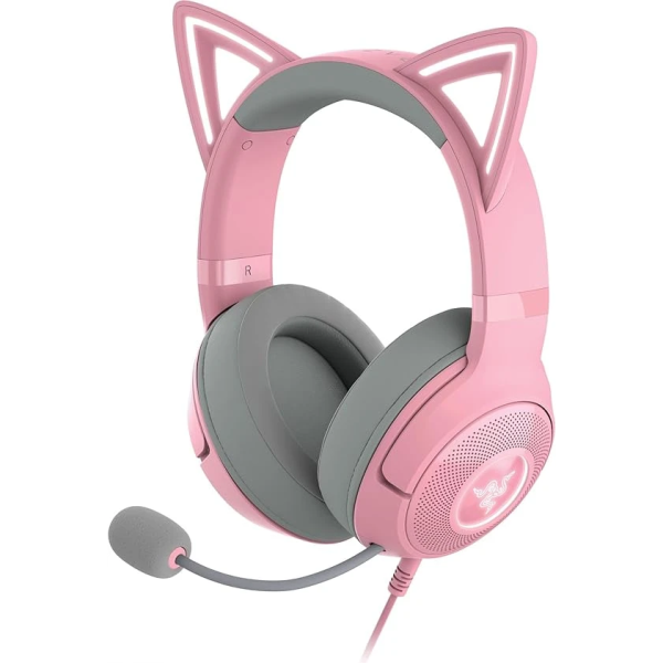Razer Kraken Kitty V2 USB Wired RGB Headset 北海巨妖 粉紅貓耳耳機 1