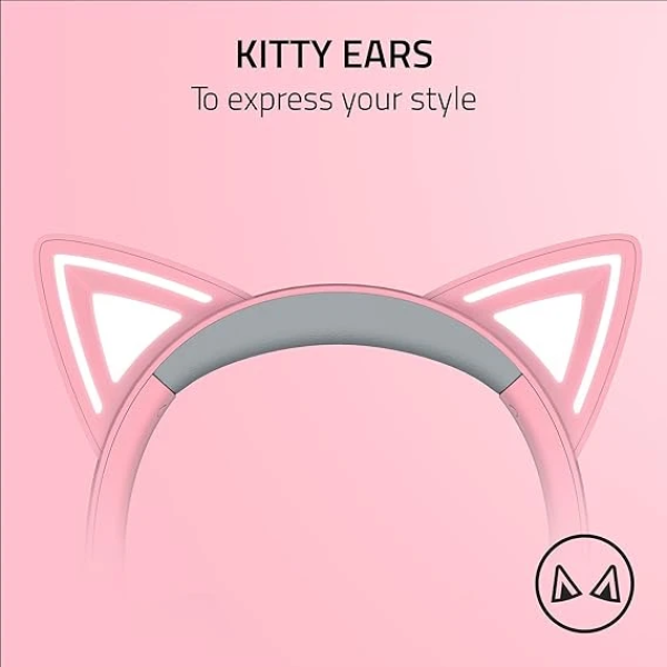 Razer Kraken Kitty V2 USB Wired RGB Headset 北海巨妖 粉紅貓耳耳機 2