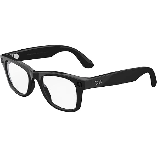 Ray-Ban Meta Wayfarer, Shiny Black/Clear, Large 1