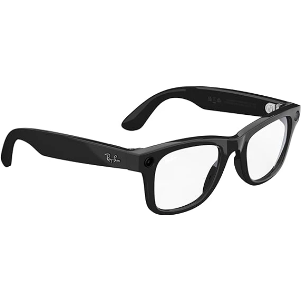 Ray-Ban Meta Wayfarer, Shiny Black/Clear, Large 3