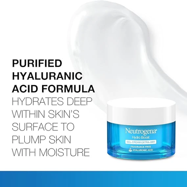 Neutrogena Hydro Boost Hyaluronic Acid Hydrating Face Moisturizer Gel-Cream to Hydrate and Smooth Extra-Dry Skin 3