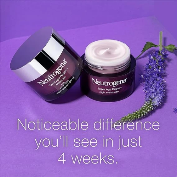 Neutrogena Triple Age Repair Anti-Aging Night Cream with Vitamin C; Fights Wrinkles & Evens Tone 3