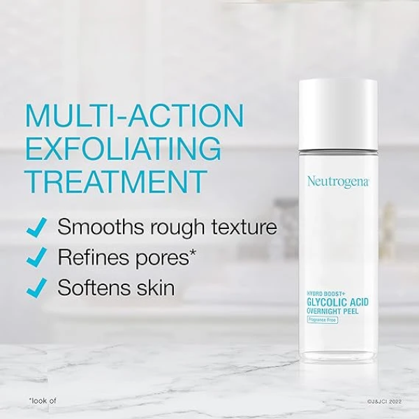 Neutrogena Hydro Boost Glycolic Acid Overnight Face Peel - With Hyaluronic Acid & 10% Glycolic Acid to Smooth & Exfoliate Skin 3