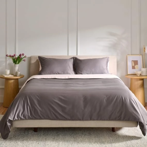 Purple PerfectStay Duvet Cover Easy to Assemble Slate Grey Full/Queen Three Piece 100% Cotton 床包+枕套