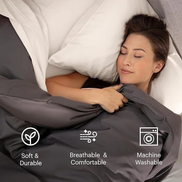 Purple PerfectStay Duvet Cover Easy to Assemble Slate Grey Full/Queen Three Piece 100% Cotton 床包+枕套 3