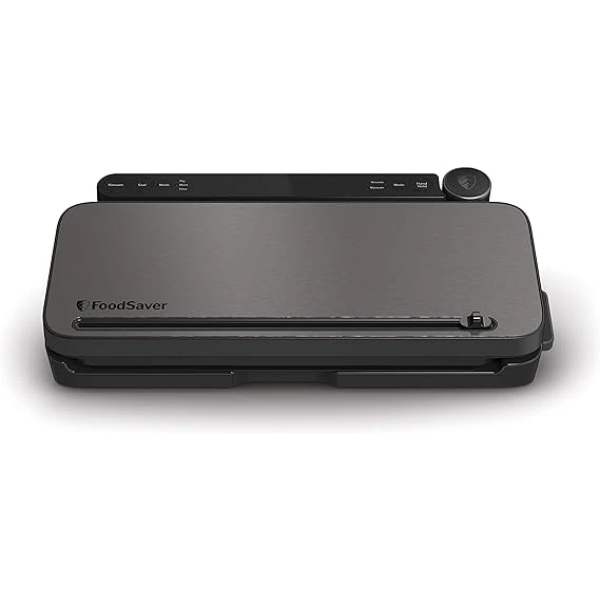 FoodSaver Vacuum Sealer Machine with 4 Settings Including Pulse and Marinate with Sealer Bags and Roll 1