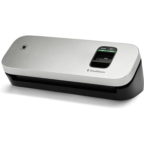 FoodSaver Space Saving Vacuum Sealer Machine with Sealer Bags and Roll for Airtight Food Storage and Sous Vide 1