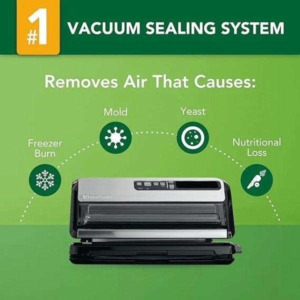 FoodSaver Vacuum Sealer Machine and Express Vacuum Seal Bag Maker with Sealer Bags and Roll and Hendheld Vacuum Sealer for Airtight Food Storage and Sous Vide 2