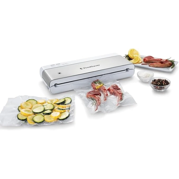 FoodSaver Compact Vacuum Sealer Machine with Sealer Bags and Roll for Airtight Food Storage and Sous Vide 1