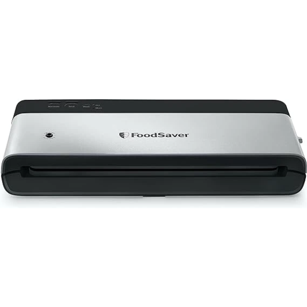FoodSaver Vacuum Sealing Machine | PowerVac Compact Vacuum Sealer | Vertical Storage | Stainless Steel & Black | VS0150 1