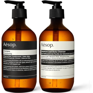 Aesop Geranium Leaf Body Cleanser and Shampoo 沐浴乳與洗髮精