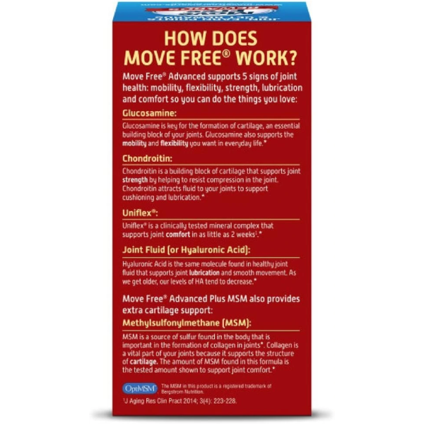 Move Free Advanced Plus MSM 關節保健食品 2