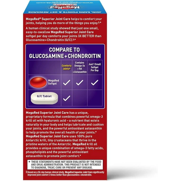 Schiff MegaRed Joint Care 60 Day Supply 60 Softgels 關節保健食品 2
