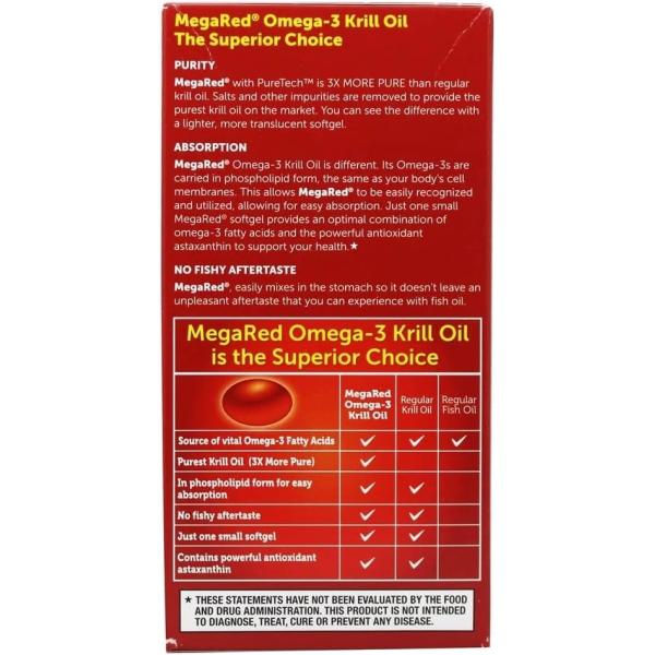 Schiff Vitamins Mega Red Extra Strength 45 Sgel 磷蝦油保健食品 3