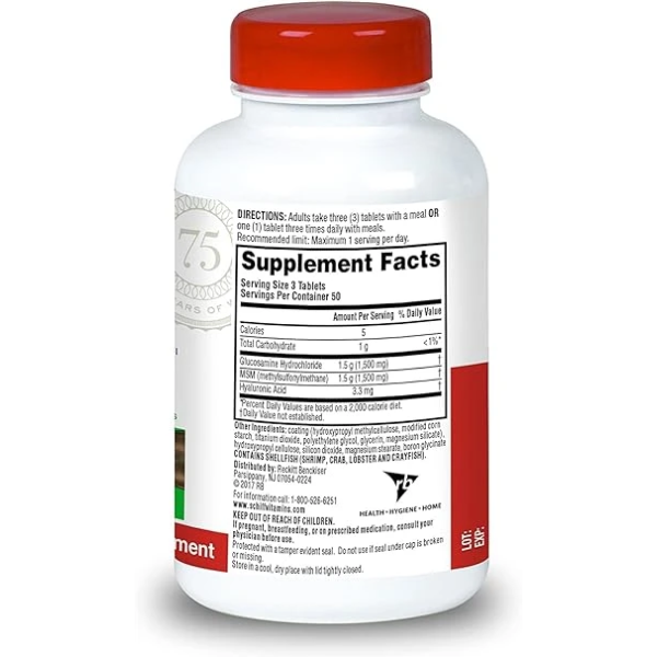 Schiff Glucosamine Plus MSM 1500 mg 關節保健食品 2