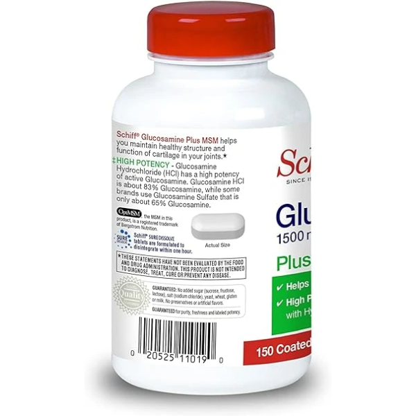 Schiff Glucosamine Plus MSM 1500 mg 關節保健食品 3