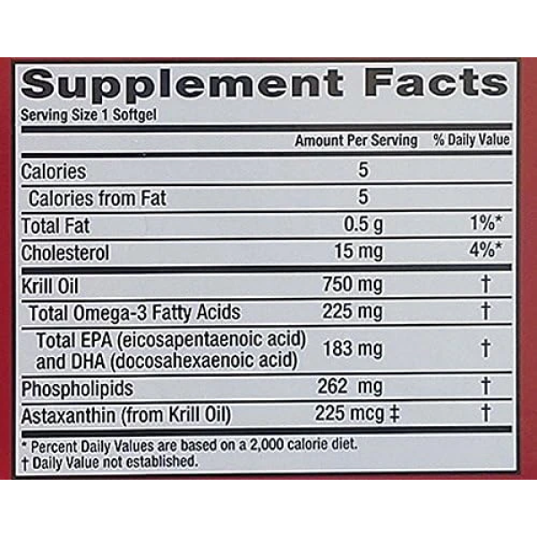 Schiff MegaRed Krill Oil High Concentration 750mg 80 Softgels 磷蝦油保健食品 3