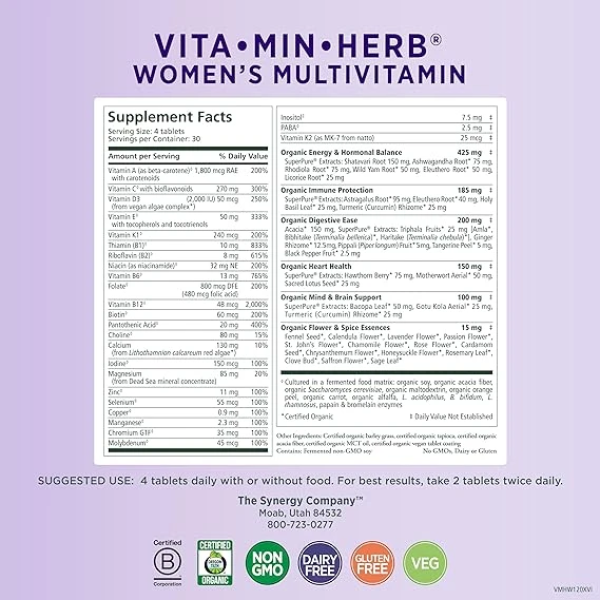 PURE SYNERGY Vita·Min·Herb for Women 綜合維他命保健食品 2